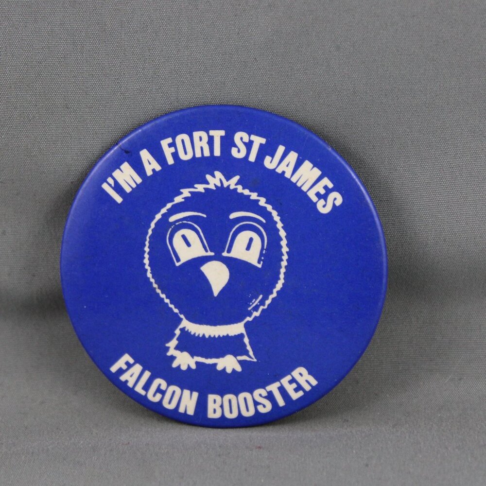 Vintage Sports Pin - Fort St James Falcons Booster Speed Skating- Celluloid Pin